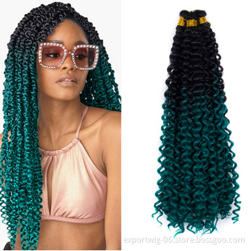 Synthetic Water Wave Crochet Braiding Hair 14" Crochet Hair Extensions Water Deep Wave Braids
